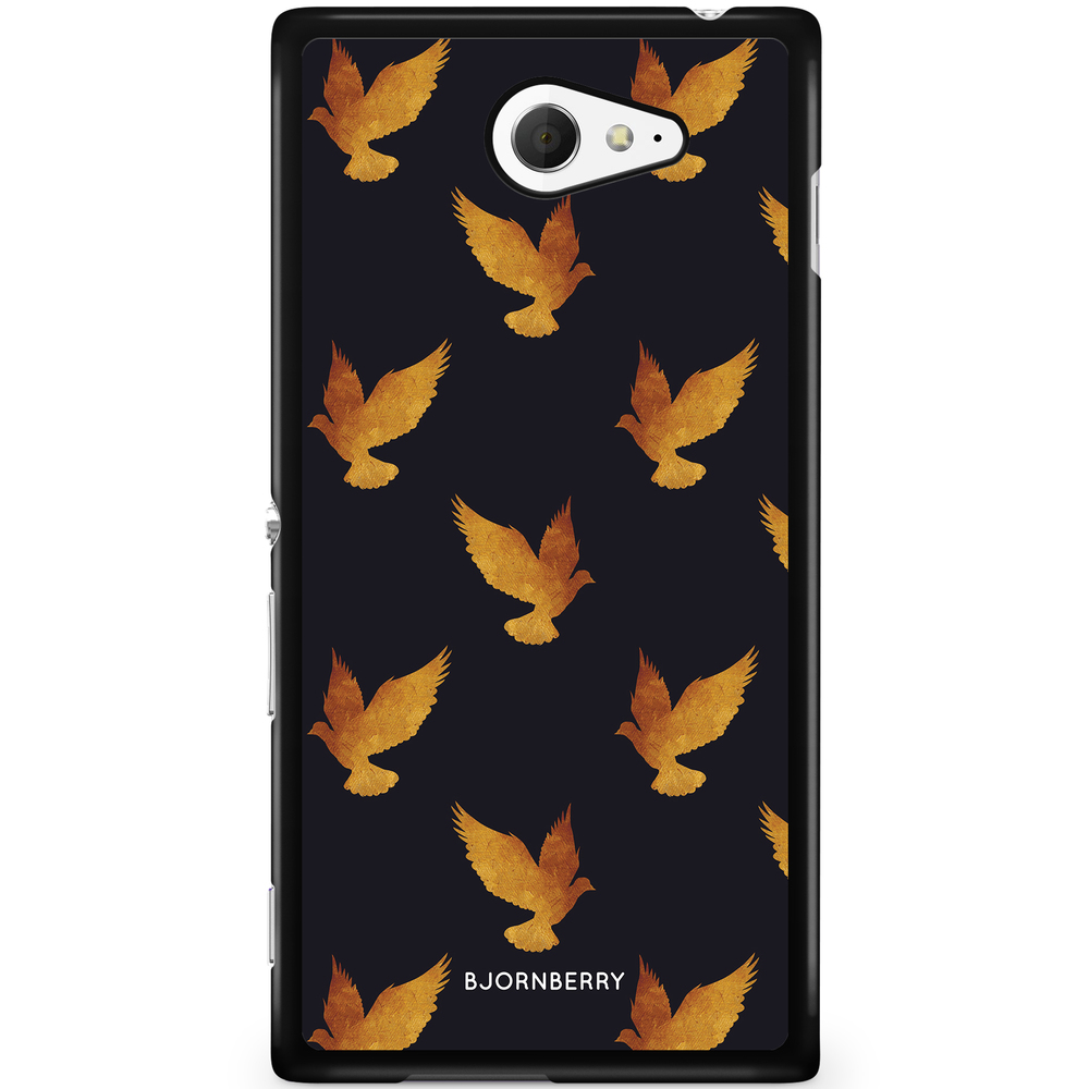 Sony Xperia M2 Aqua Case - Golden Doves