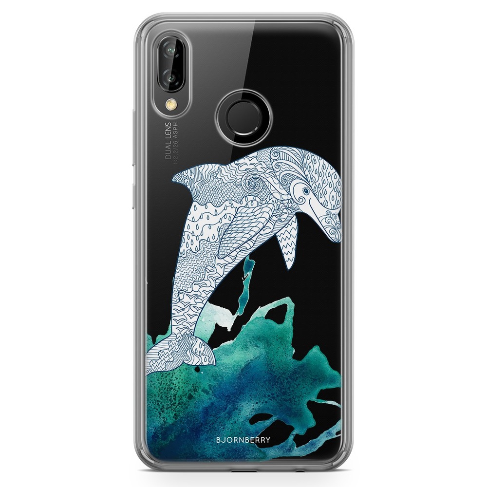 Huawei P20 Lite Fashion Skal - Mandala Delfin