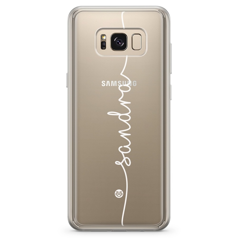 Samsung Galaxy S8 Plus Case Fashion Custom - Centered Name White