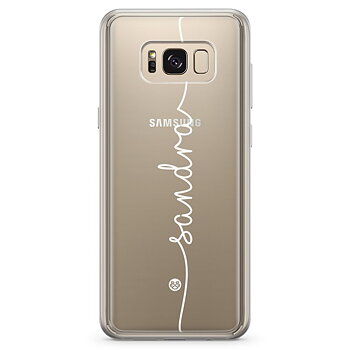 Samsung Galaxy S8 Plus Case Fashion Custom - Centered Name White