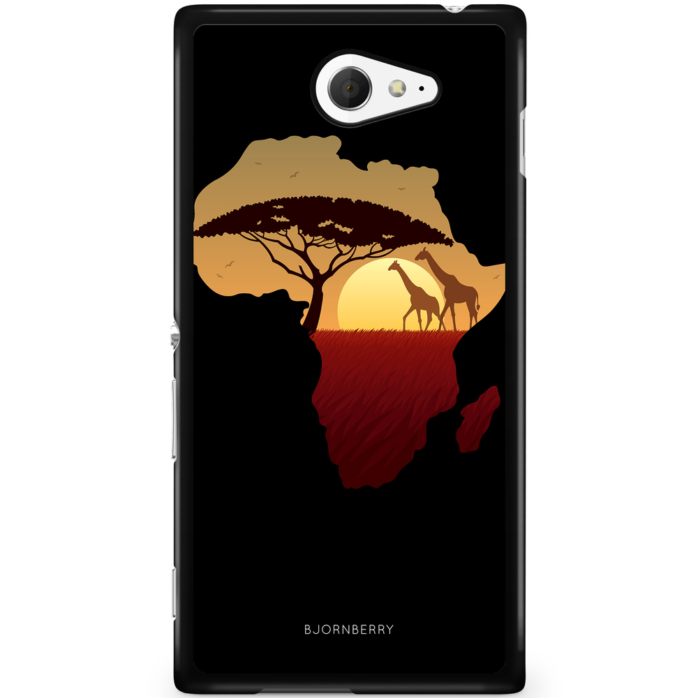 Sony Xperia M2 Aqua Case - Africa Black