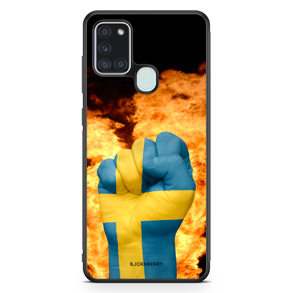 Samsung Galaxy A21s Case - Sweden Hand