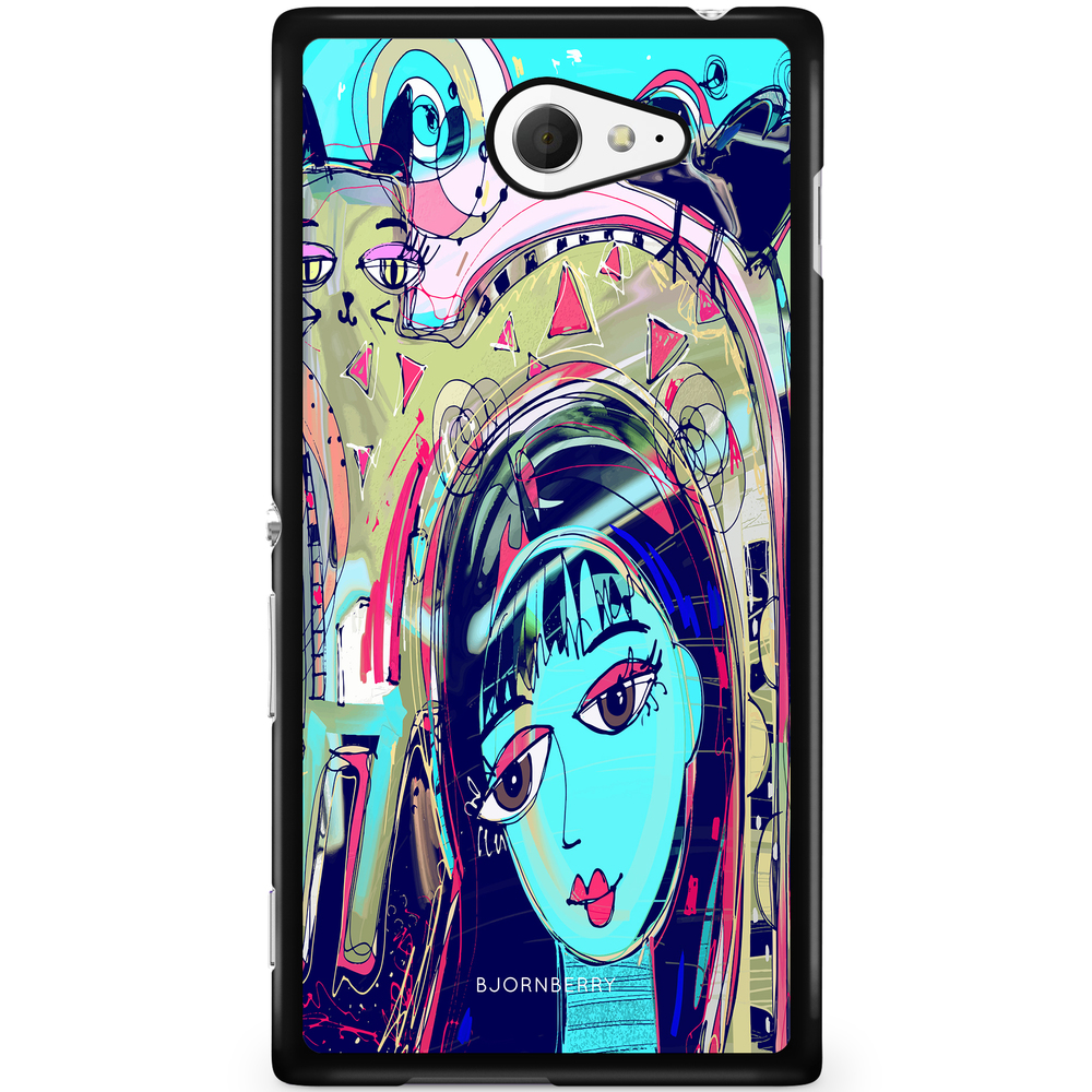 Sony Xperia M2 Aqua Case - Abstract Cat