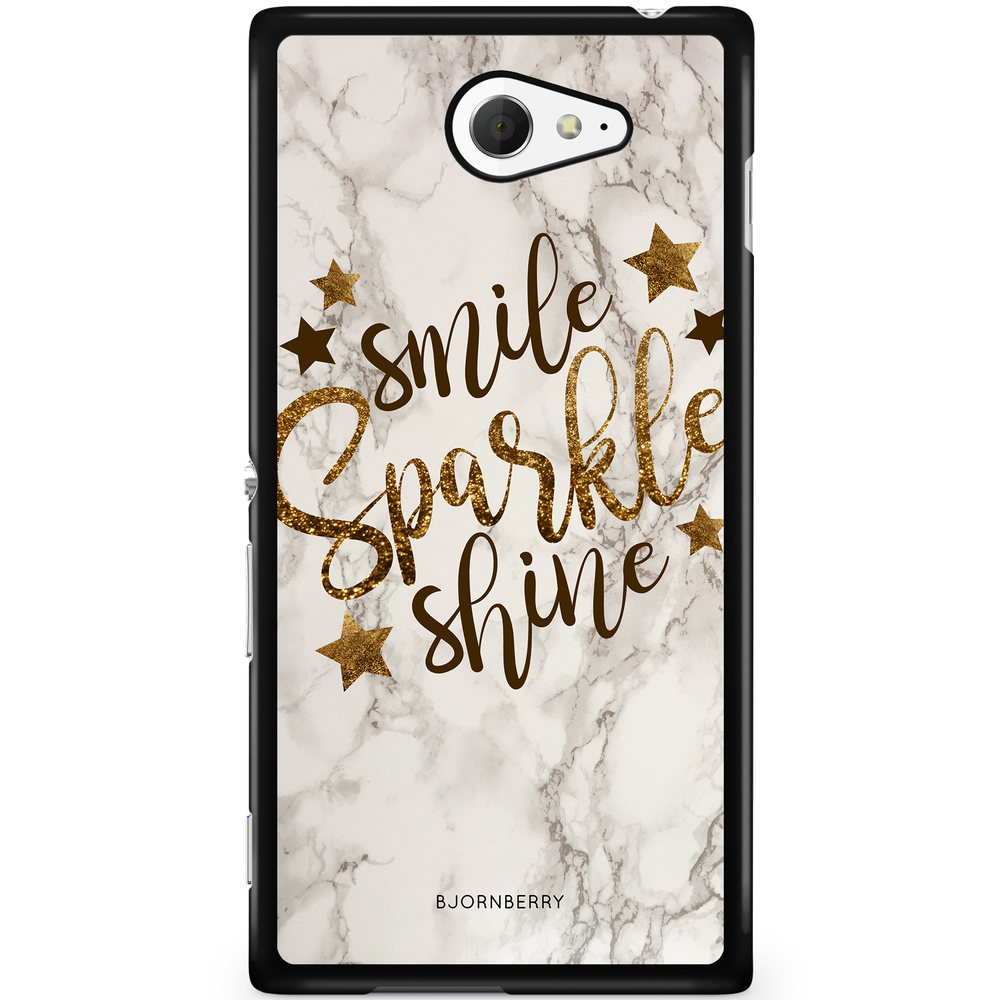 Sony Xperia M2 Aqua Case - Smile,Sparkle,Shine