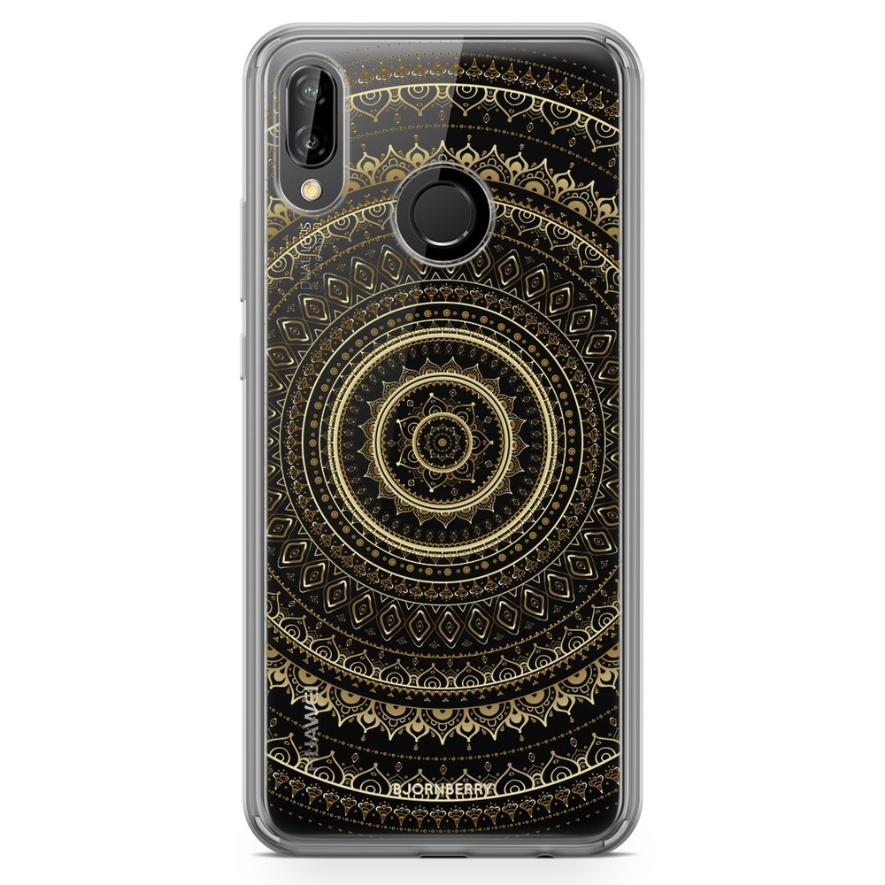 Huawei P20 Lite Fashion Skal - Guld Mandala