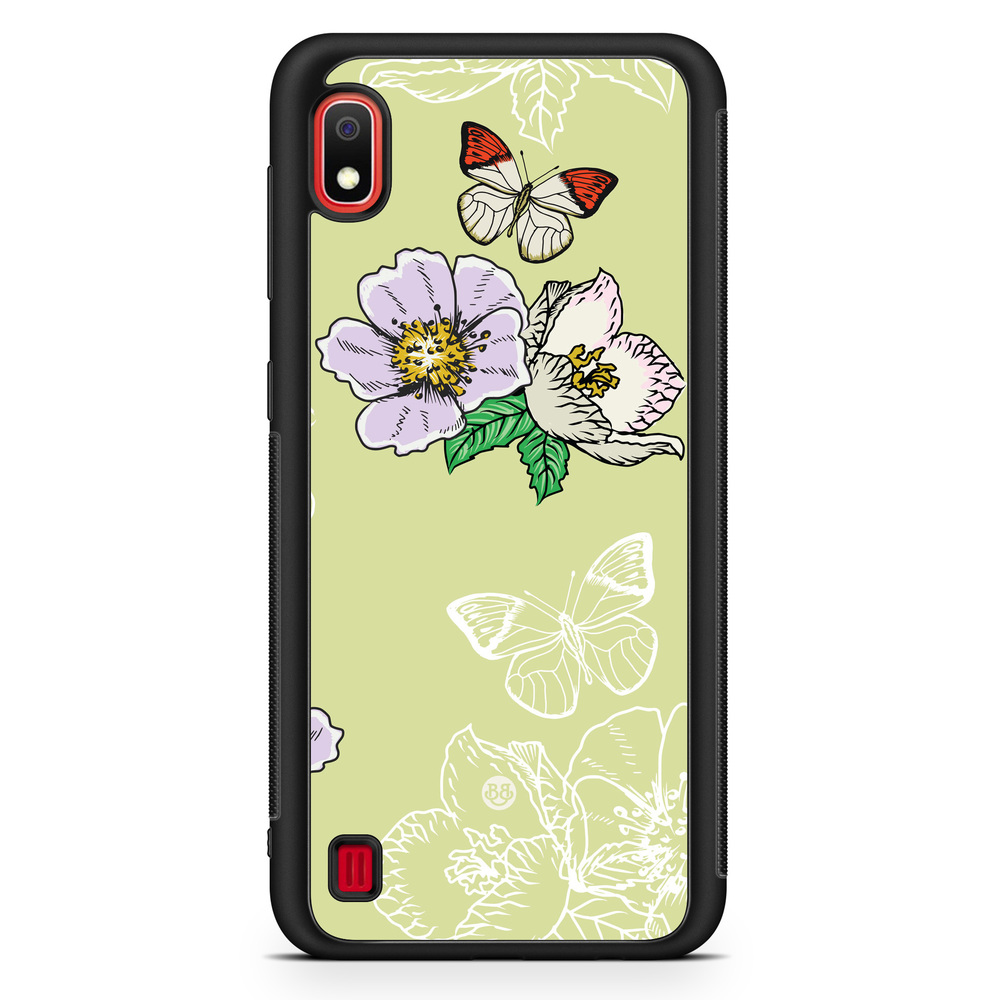 Samsung Galaxy A10 Case - Butterfly Flower