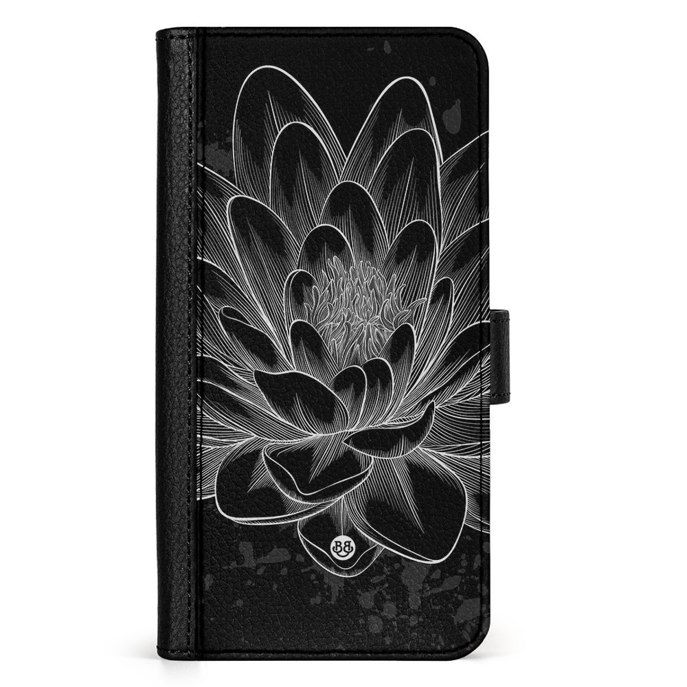 Doro 8050 Wallet Case - Black/White Lotus
