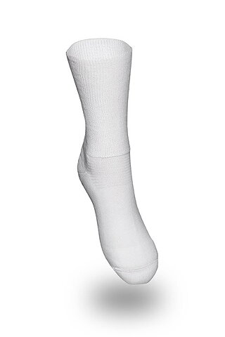 Prosox ankelsocka i bomull, vit, lös resår