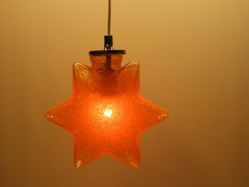 Glasstjärnan Stella  Doppad Orange