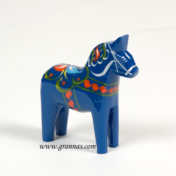 Dalahäst blå 10 cm - 2