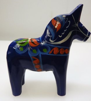 Dalahäst blå 10 cm