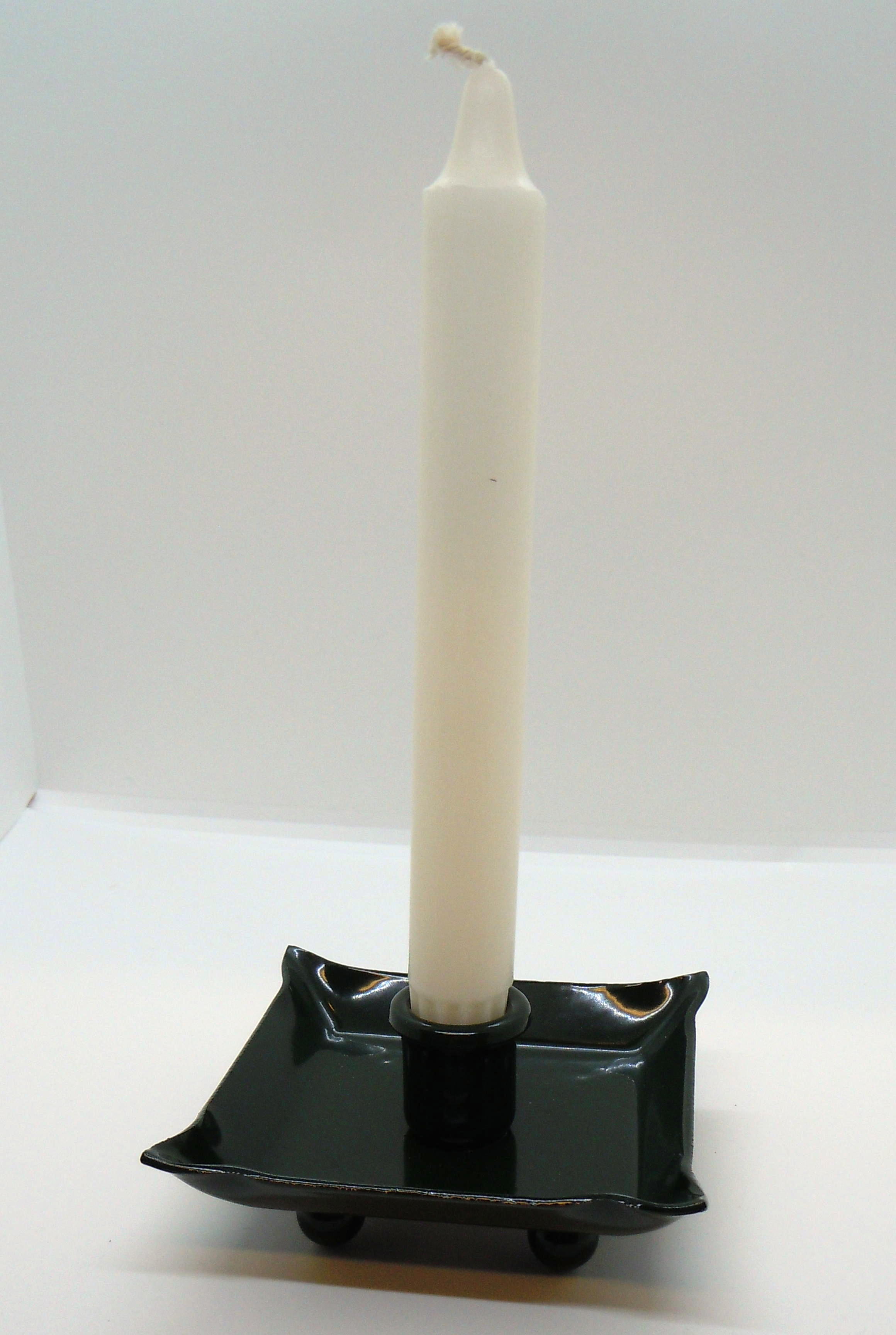 Smidesljusstake grön lackerad inkl ljus - 3