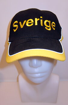 Keps Gul & Svart med Brodyr Sverige