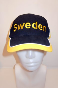 Keps Gul & Svart med Brodyr Sweden