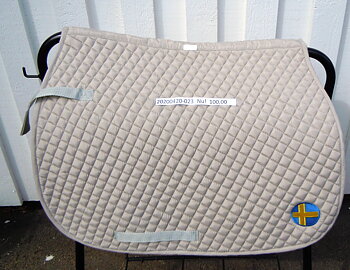 Beige schabrak broderad flagga cirkel