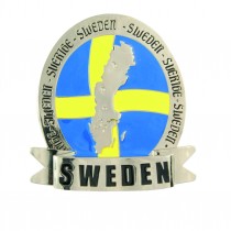 Magnet Flagga/Karta Silver