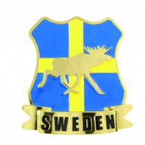 Magnet Älg/Flagga Guld