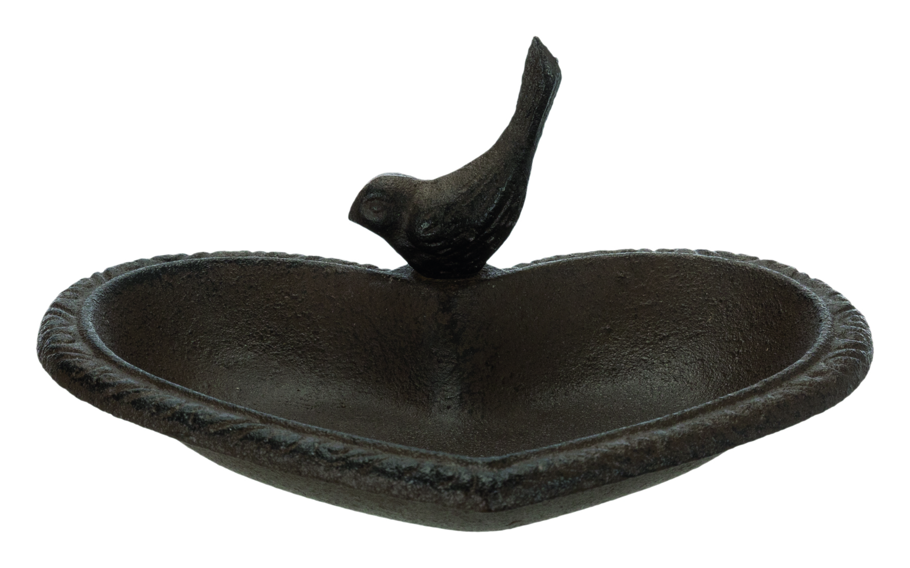 Fågelbad, gjutjärn, 16 × 15 cm, brun - 2