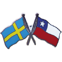 Pin Sverige/Chile