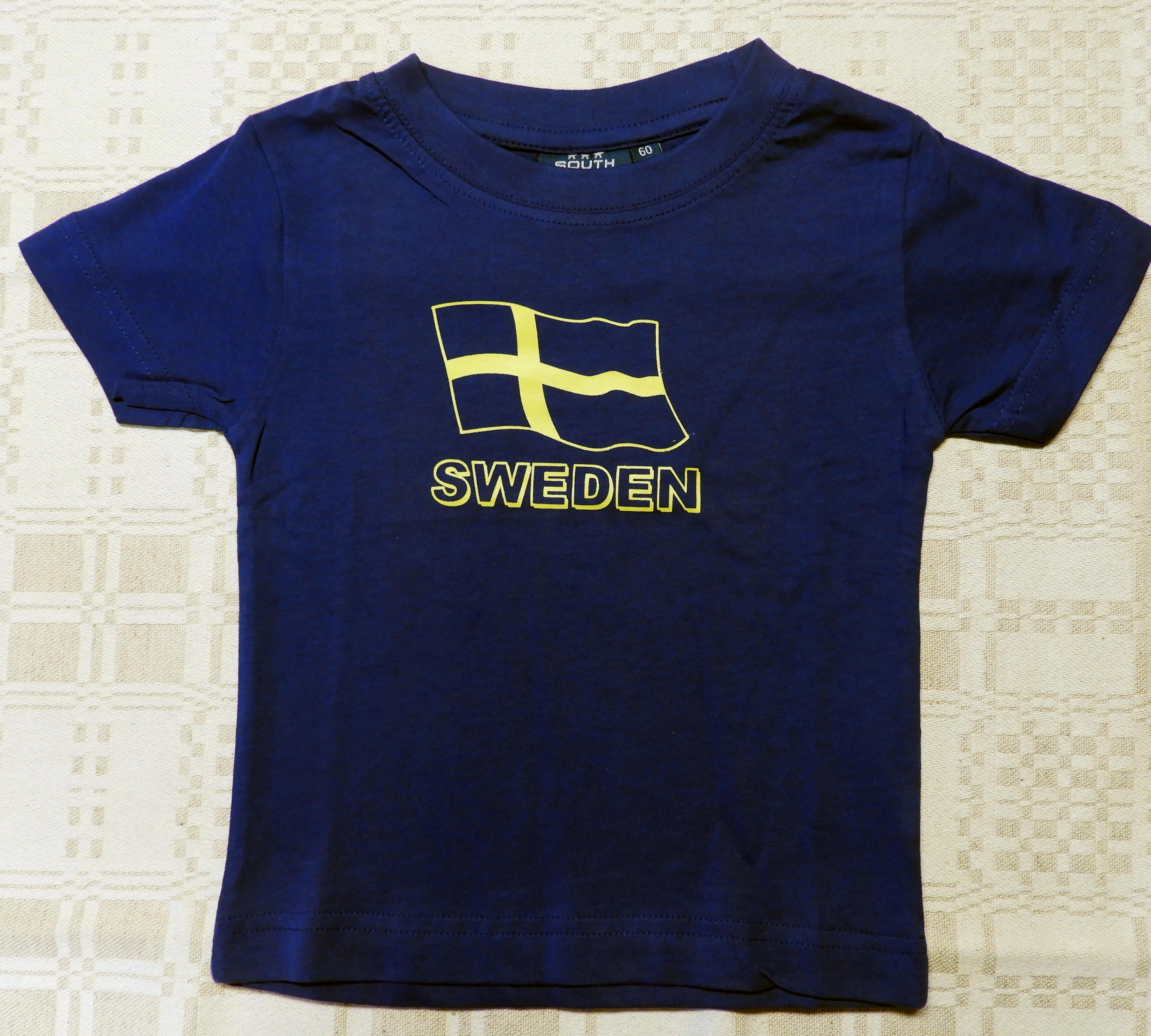 T-Shirt Blå, Sweden, Flagga Sverige