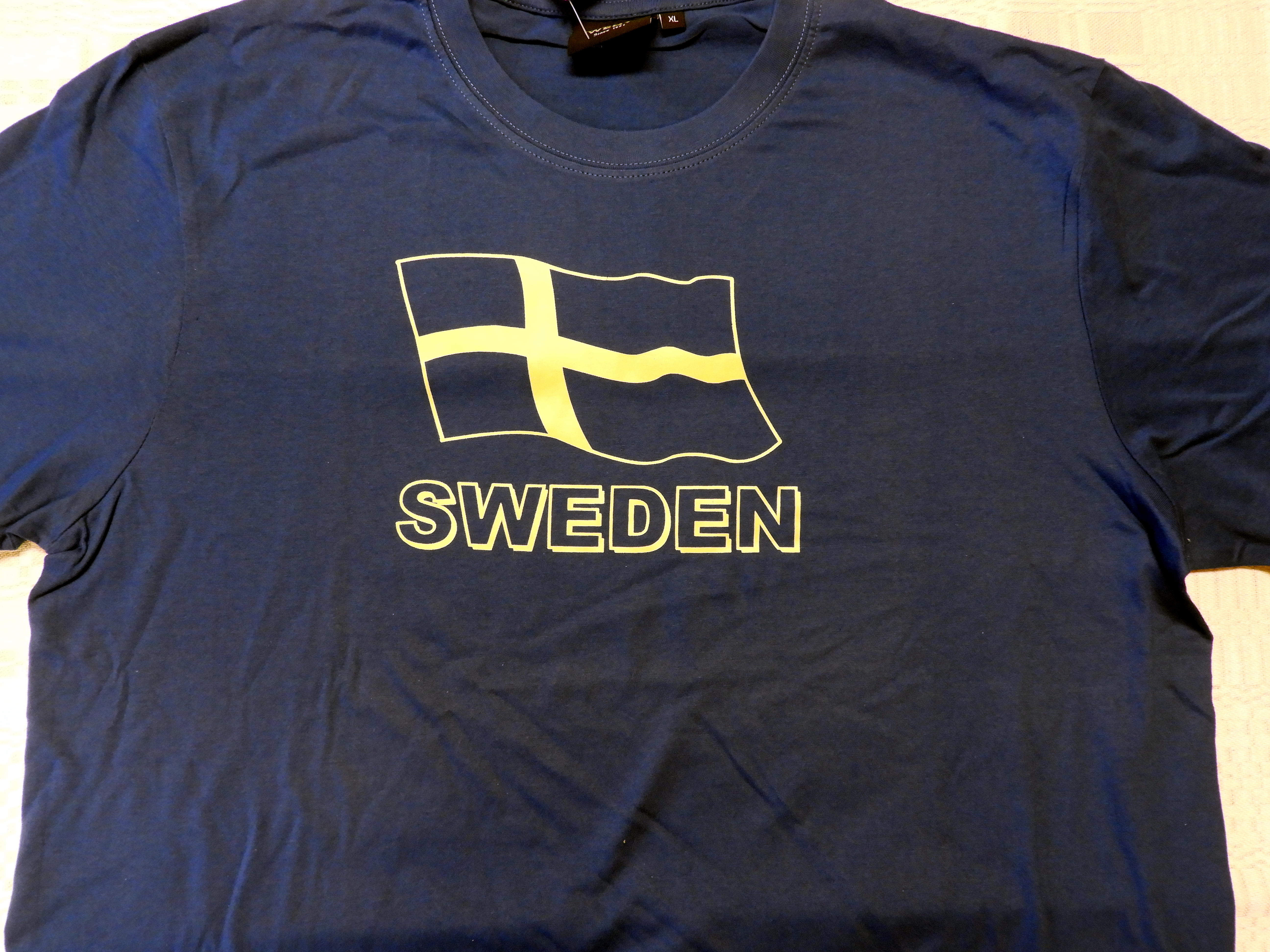 T-Shirt Blå, Sweden, Flagga Sverige - 3