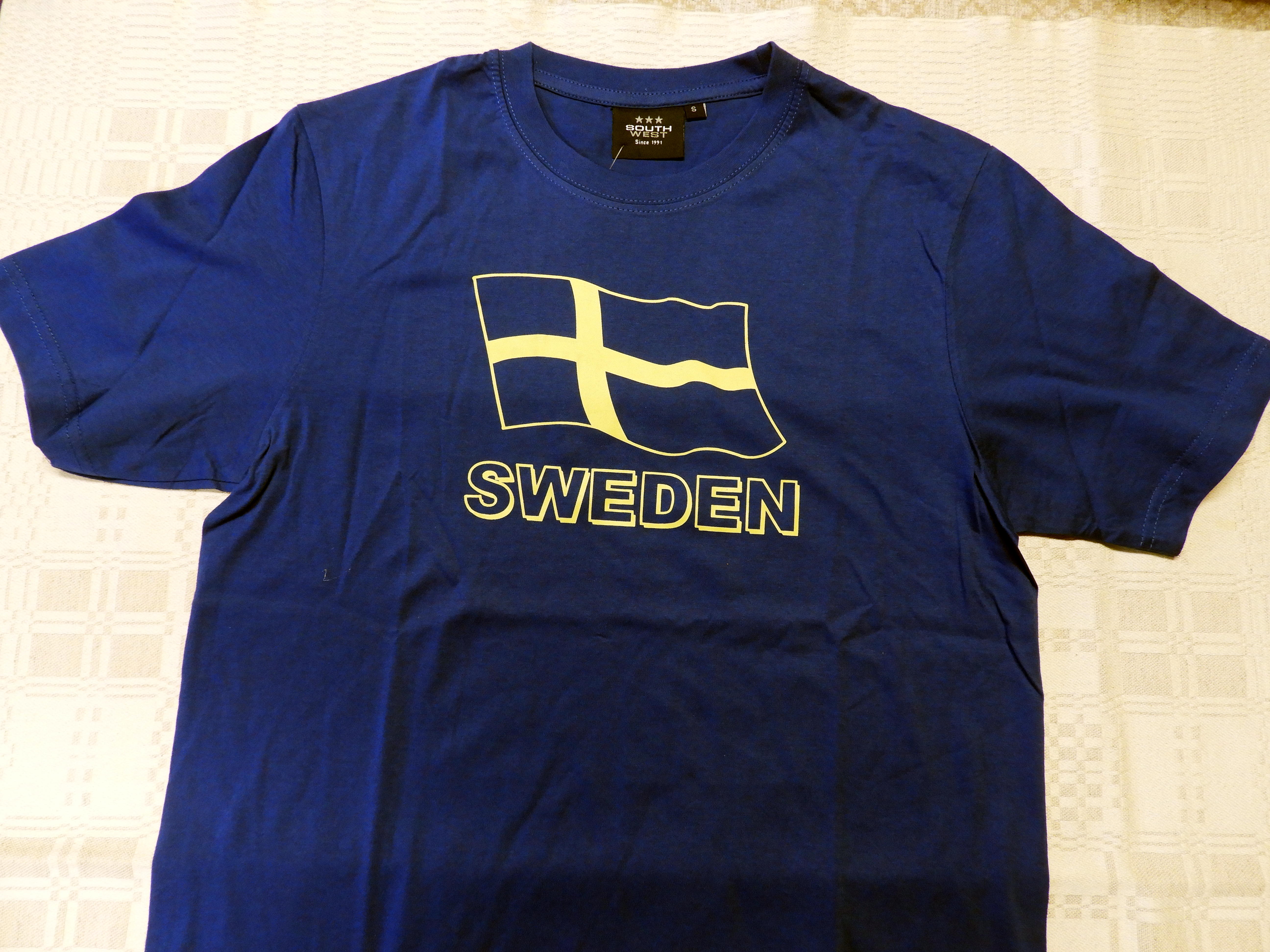 T-Shirt Blå, Sweden, Flagga Sverige - 2
