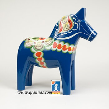 Dalahäst blå 34 cm