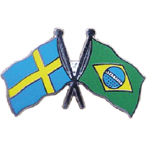 Pin Sverige/Brasilien