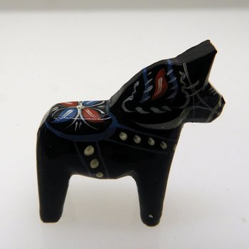 Dalahäst svart 3 cm