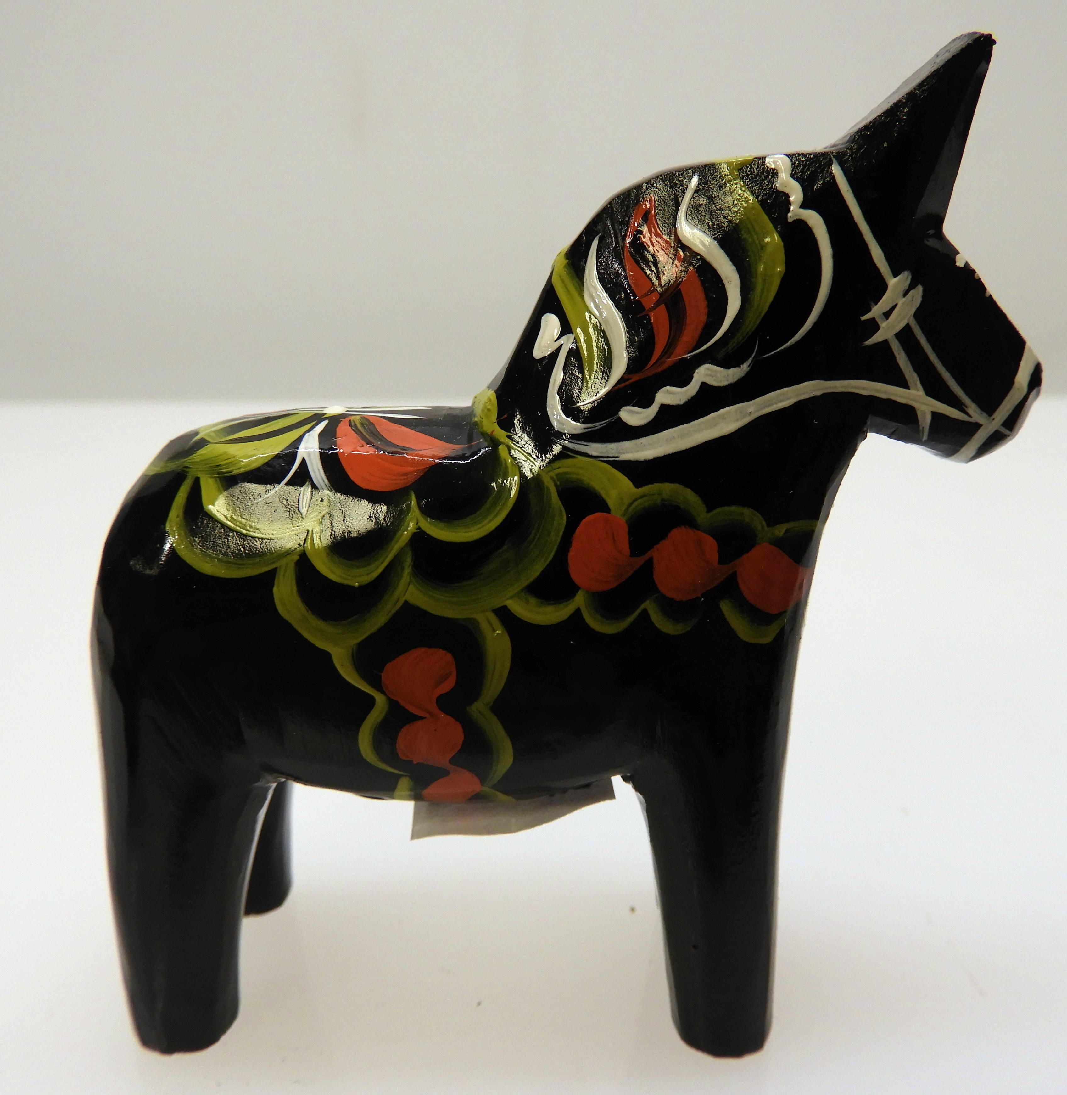 Dalahäst svart 7 cm