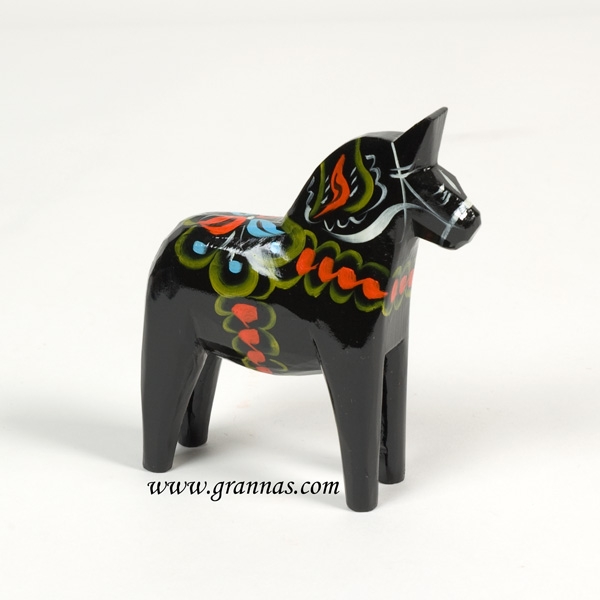 Dalahäst svart 13 cm - 3