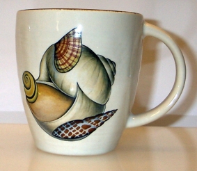 Hessian mugg med Snäckor 4