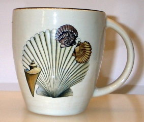Hessian Mugg med Snäckor 2