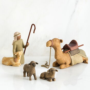 Willow Tree SHEPHERD AND STABLE ANIMALS