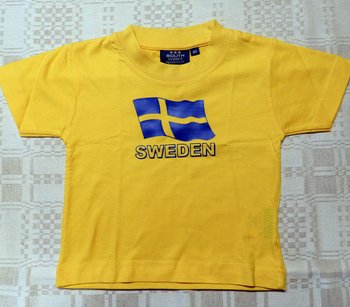 T-Shirt Gul, Sweden, Flagga Sverige