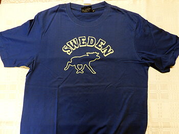 T-Shirt Blå, Sweden, Älg