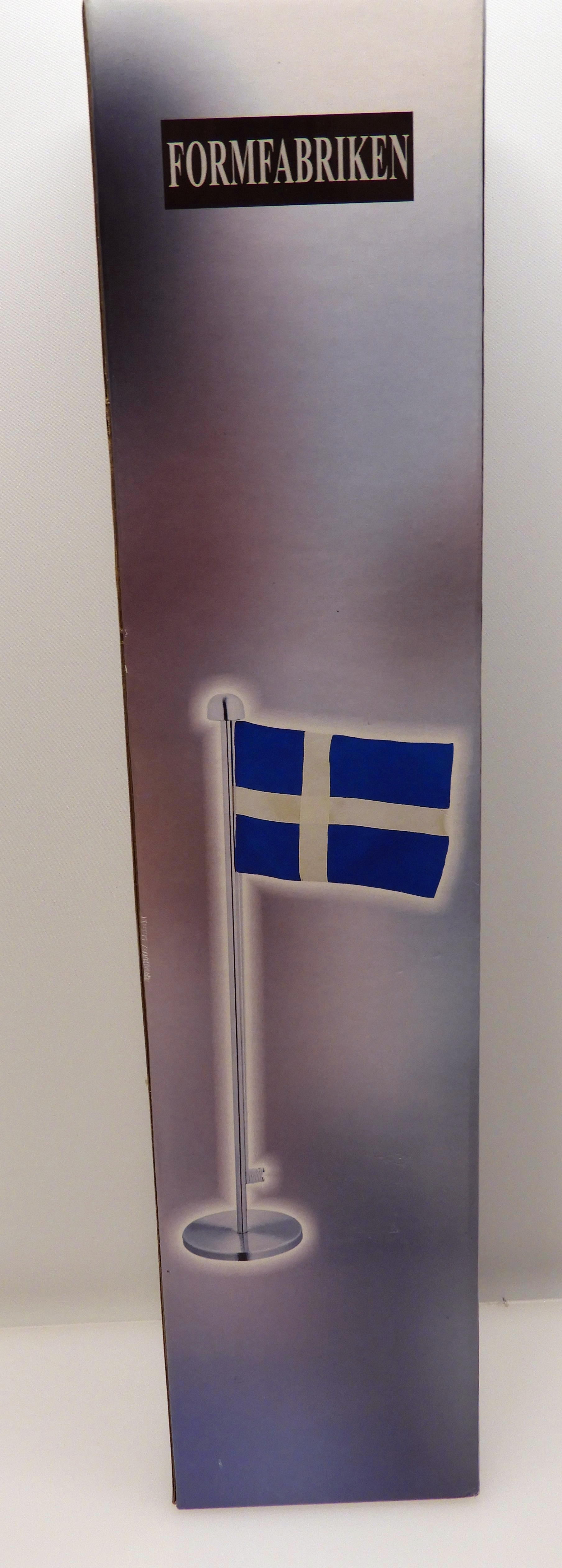 Sverigeflagga stång i rostfritt stål, Bordsflagga - 4