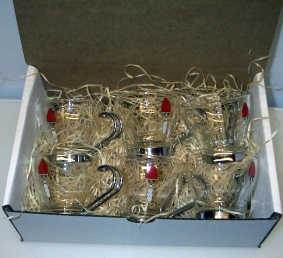 6 st Glöggmuggar i glas