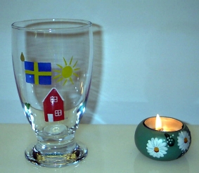 Röd Stuga, All glas, Design K.A.