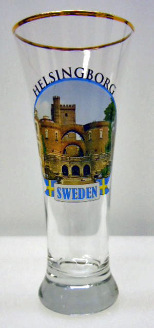 Helsingborg Ölglas med guldkant