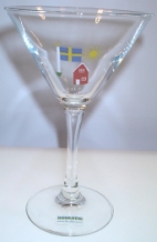 Röd Stuga, Martini glas, Design K.A.