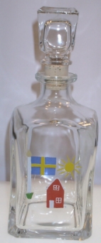 Röd Stuga, Wiskey Karaff ,"Gemeni", Design K.A.