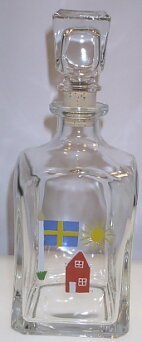 Röd Stuga, Wiskey Karaff ,"Gemeni", Design K.A.