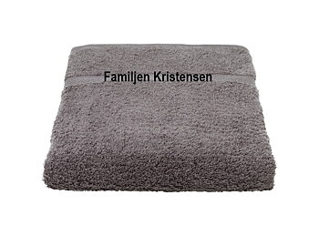 Handduk med valfri brodyrtext