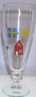 Röd Stuga, Ölglas 37 cl ,"Harmonia", Design K.A.
