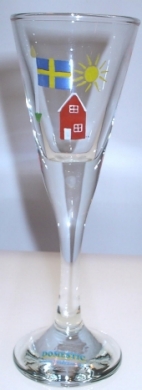 Röd Stuga, Spetsglas, snapsglas 4,0 cl., Design K.A.
