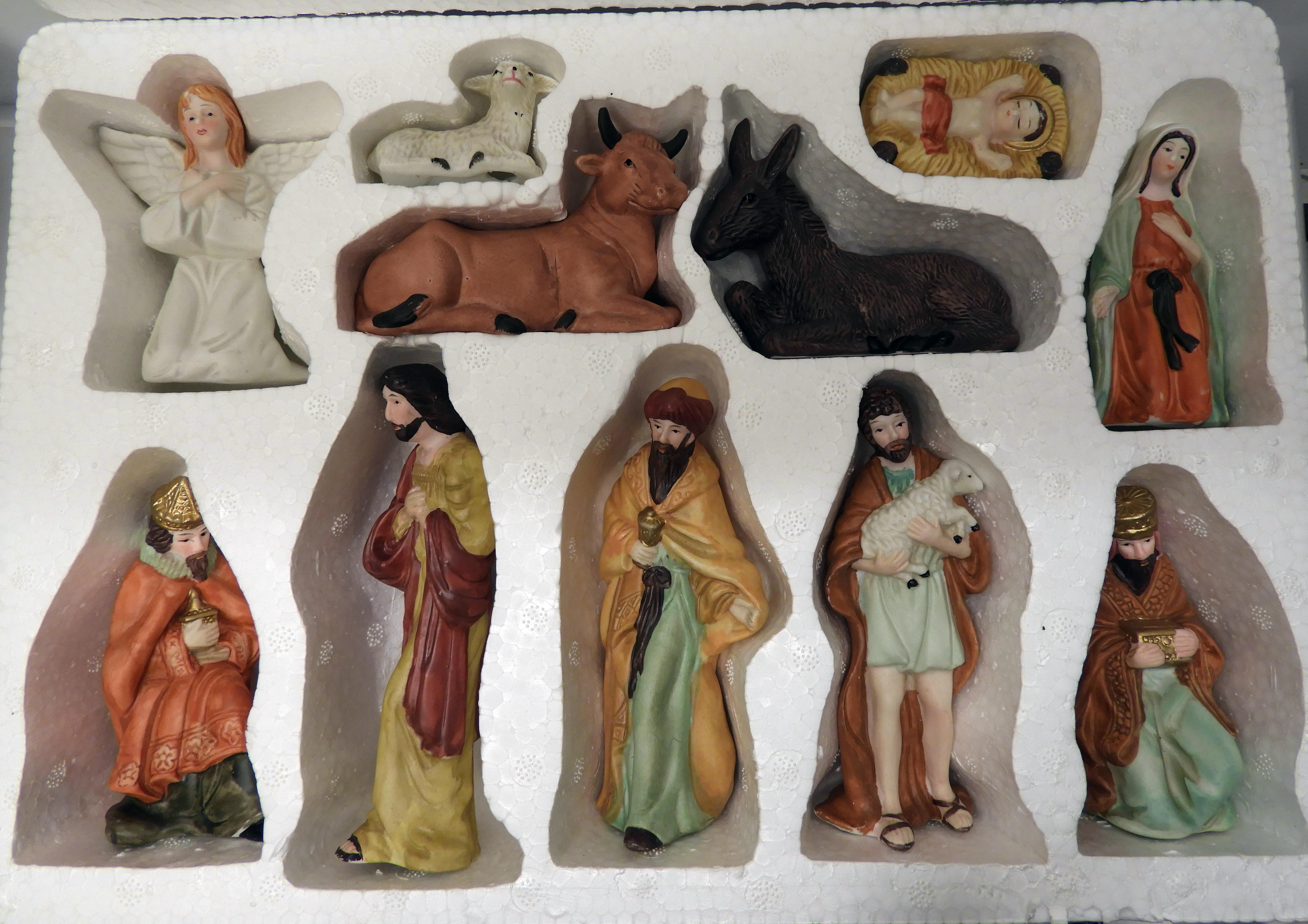 Krubba 11 delar dekorerade, Nativity set - 3