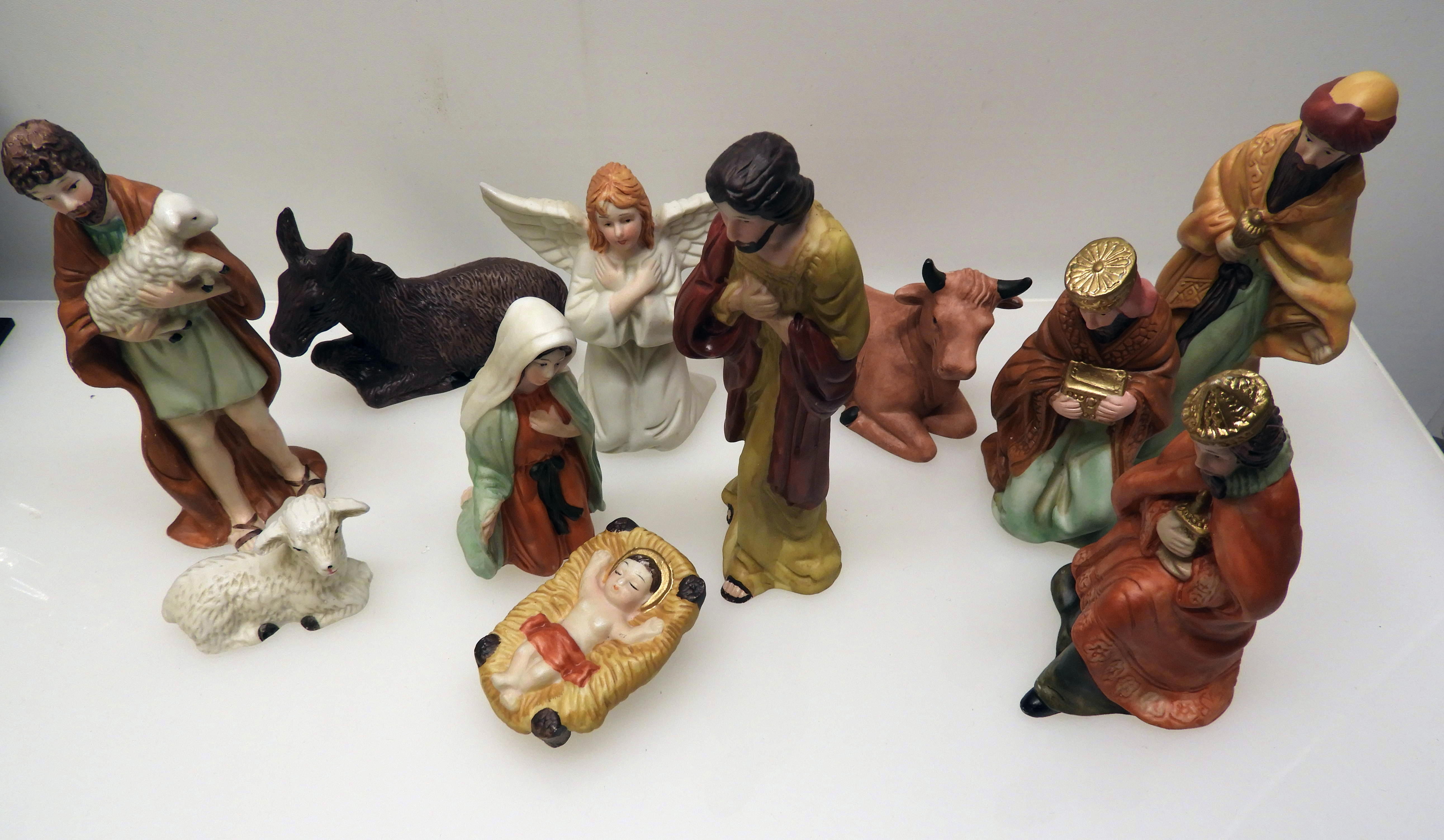 Krubba 11 delar dekorerade, Nativity set - 4
