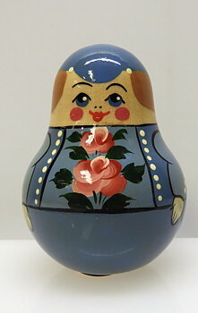 Babushka Docka som pinglar Ljus blå