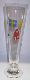 Röd Stuga, Ölglas 37 cl" Design K.A.